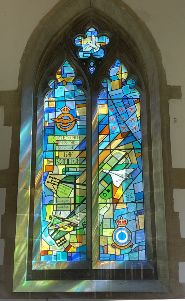 RAF Scampton Commemorative Stained Glass Window by Claire Williamson - Installed 15th June 2021