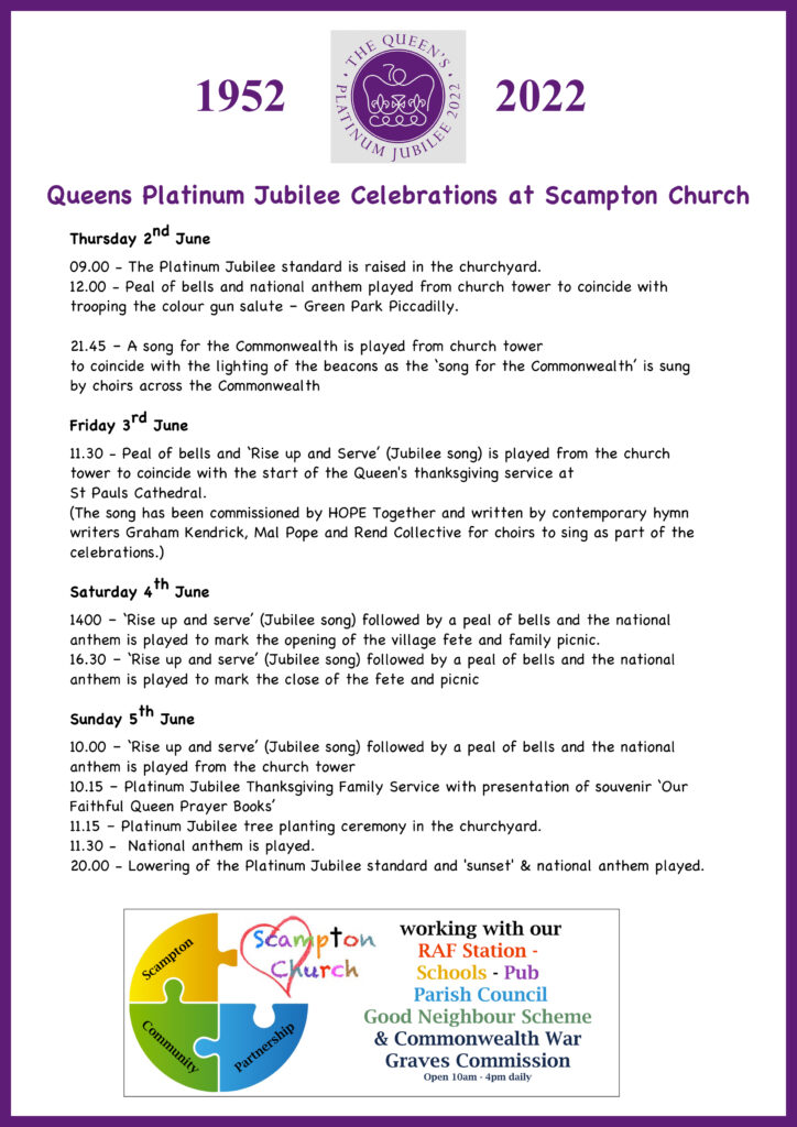 Platinum Jubilee celebrations at Scampton Church