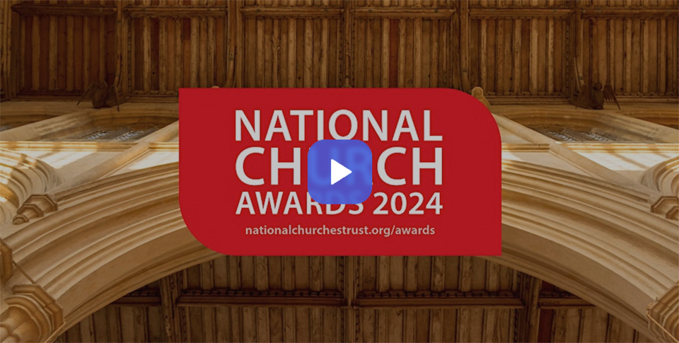 banner advertising the 2024 National Churches Trust Awards live-stream ceremony from Lincoln Cathedral